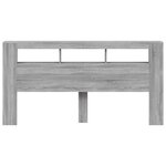 vidaXL Tête de lit à LED sonoma gris 200x18 5x103 5 cm bois ingénierie