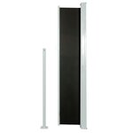 vidaXL Auvent latéral rétractable de patio 160x300 cm Noir