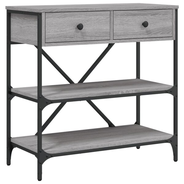 vidaXL Table console sonoma gris 75x34 5x75 cm bois d'ingénierie