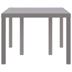 vidaXL Table de jardin Gris clair 150x100x73 cm Rattan synthétique