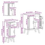 vidaXL Ensemble de meubles de salle de bain avec tiroir 3 Pièces Marron
