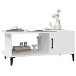vidaXL Table basse Blanc 90x50x40 cm Bois d'ingénierie