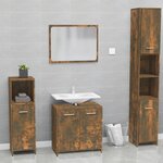 vidaXL Meubles de salle de bain Chêne fumé Bois d'ingénierie