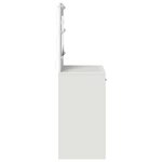 vidaXL Coiffeuse Blanc 78.5 x 41 x 135 cm Bois d'ingénierie