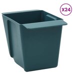 vidaXL Caisses à fleurs pour palettes Euro 24 pc Vert Polypropylène
