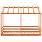 vidaXL Lit pour enfants et toit cire marron 75x190 cm bois massif pin