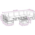 vidaXL Ensemble de canapé de jardin avec coussin 8 Pièces Noir Aluminium
