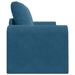 vidaXL Canapé-Lit Bleu 148 x 71 x 83 cm Velours