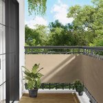 vidaXL Écran de balcon Beige 75 x 200 cm Oxford alu enduit de PU