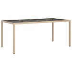 vidaXL Table de Salle à Manger de Jardin Beige 190x90x75 cm Rattan