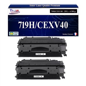 T3AZUR -Lot de 2 Toners compatibles avec  Canon 719H/CEXV40 (3480B002/3480B006) pour Canon MF411DW  MF416DW  MF418X Noir