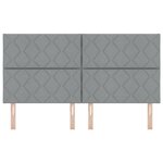 vidaXL Tête de lit gris clair en tissu avec motifs de diamants 180 cm