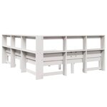 vidaXL Lit bibliothèque sans matelas blanc 140x190 cm bois pin massif