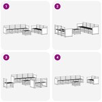 vidaXL Ensembles de canapés 8 pc Bois d'Acacia Massif
