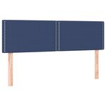 vidaXL Sommier à lattes de lit avec matelas Bleu 140x200 cm Tissu