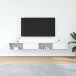 vidaXL Meubles TV 2 Pièces blanc 100x31x25 5 cm bois d'ingénierie