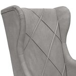 vidaXL Fauteuil Gris clair Velours