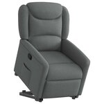 vidaXL Fauteuil inclinable Gris foncé Tissu