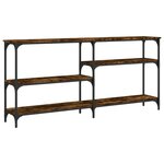 vidaXL Table console chêne fumé 160x29x75 cm bois d'ingénierie