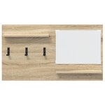 vidaXL Porte-manteau mural avec étagère avec stockage avec miroir Chêne Sonoma 90 x 10 x 50 cm