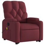 vidaXL Fauteuil inclinable de massage Rouge bordeaux Tissu