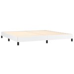 vidaXL Cadre de lit Blanc 200x200 cm Similicuir