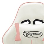 vidaXL Chaise de jeu Blanc et rose Cuir artificiel