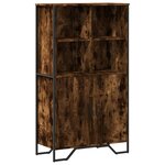 vidaXL Buffet haut chêne fumé 79 5x35 5x137 5 cm bois d'ingénierie