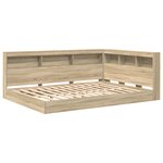 vidaXL Lit Bibliothèque Chêne Sonoma 140x200 cm Bois d'Ingénierie