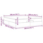VidaXL Cadre de lit ottoman avec matelas bleu 200x200cm tissu