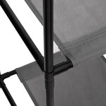 vidaXL Armoire de rangement 3 tiroirs en tissu Gris 34x34x101 cm Acier