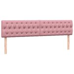 vidaXL Sommier à lattes de lit avec matelas rose 180x210 cm velours
