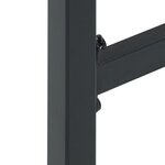 vidaXL Ensemble de bar de jardin 9 Pièces noir acier enduit de poudre