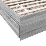 vidaXL Cadre de lit avec tiroirs sans matelas sonoma gris 90x200 cm