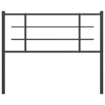 vidaXL Tête de lit de remplacement métal noir 107 cm
