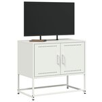vidaXL Meuble TV blanc 68 5x39x60 5 cm acier