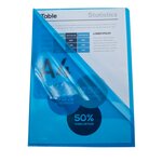 Etui Carton De 100 Pochettes Coin Pvc Lisse Haute Résistance 13/100e - A4 - Bleu - Exacompta