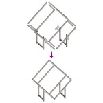 vidaXL Portant de bois chauffage anthracite 60x25x60 cm