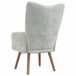vidaXL Chaise de relaxation Gris clair Velours