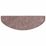 vidaXL Tapis d'escalier auto-adhésifs 30 pièces 65 x 21 x 4 cm Marron clair Demi-rond Grand