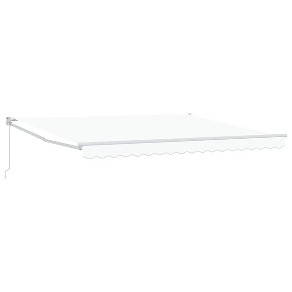 Store Rétractable Manuel vidaXL Blanc 400x300 cm