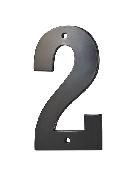 THIRARD - Chiffre 2 à visser  alliage  H.80mm  noir - THIRARD