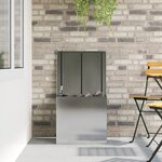 vidaXL Coffre de rangement extérieur - Argent - 55 x 50 5 x 50 cm - Inox