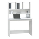vidaXL Bureau avec étagères Blanc 102x45x148 cm Bois d'ingénierie