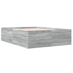 vidaXL Cadre de lit sonoma gris 140x190 cm bois d'ingénierie