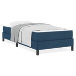 vidaXL Lit à ressorts avec matelas Bleu 90 x 190 cm tissu