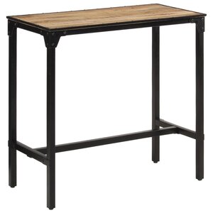 vidaXL Table de bar 110x55x107 cm bois de manguier massif brut