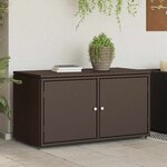 vidaXL Armoire de rangement jardin marron 110x55x60 5cm résine tressée