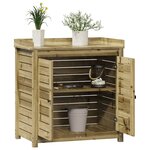 vidaXL Table de rempotage avec étagères bois de pin imprégné