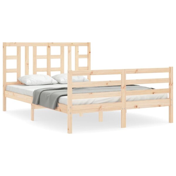 vidaXL Cadre de lit sans matelas 140x200 cm bois massif
